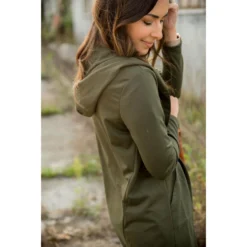Hooded Tunic Cardigan -Women's Clothing Store BB 0480