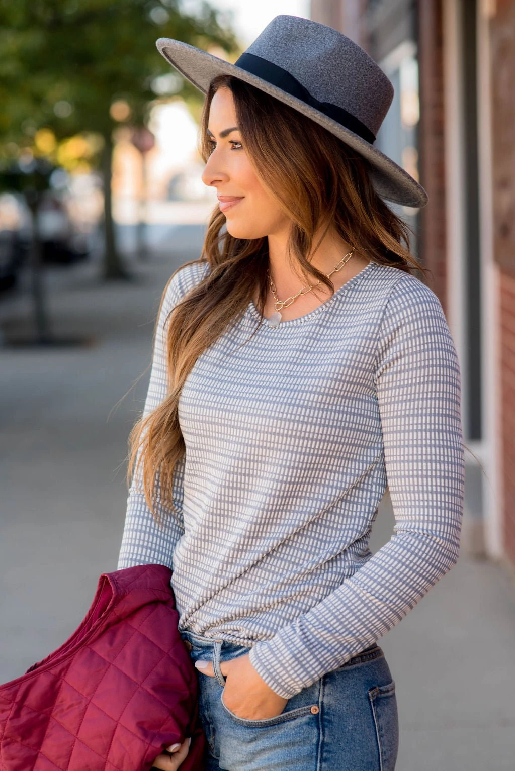 Mixed Lines Long Sleeve Tee 6 Mixed Lines Long Sleeve Tee - Image 6