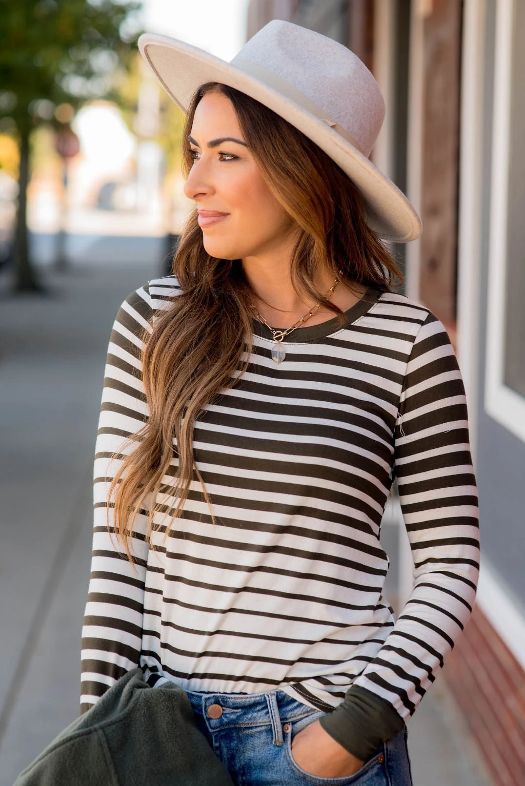 Ombre Striped Long Sleeve Tee 17 Ombre Striped Long Sleeve Tee - Image 17