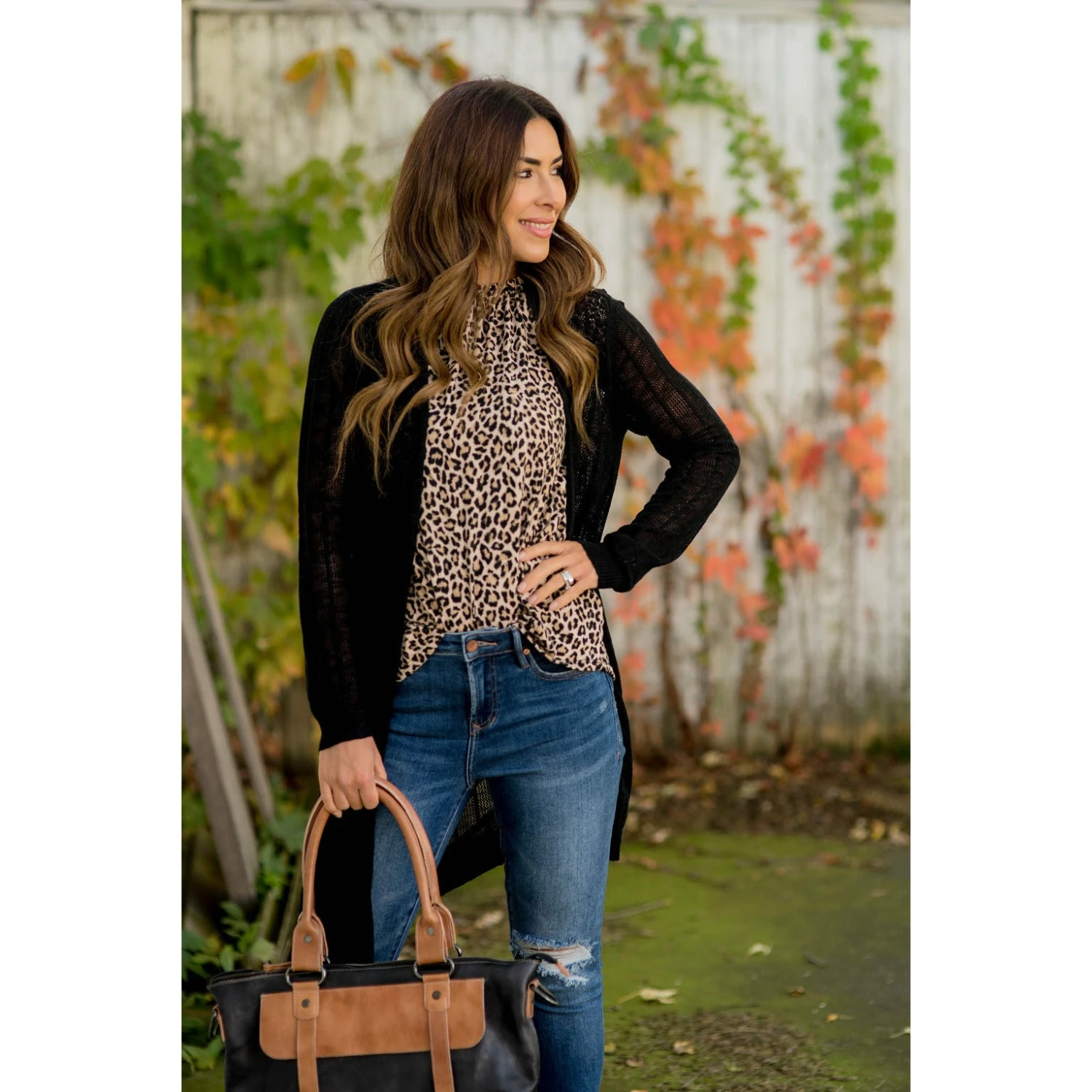 Vertical Striped Tissue Tunic Cardigan 14 Vertical Striped Tissue Tunic Cardigan - Image 14