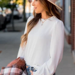 Classy Cinched Detail Blouse -Women's Clothing Store BB 0558 403380