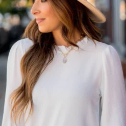 Classy Cinched Detail Blouse -Women's Clothing Store BB 0561 d73cd854 0a5a 4731 9ac5 ad0eb232082f 266292