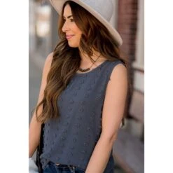 Textured Dot Tank -Women's Clothing Store BB 0587 3ad362ed aca1 4749 a1cd 5deebd8aae8d