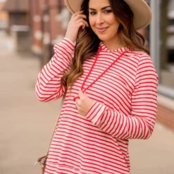 Striped Lightweight Game Day Hoodie -Women's Clothing Store BB 0600 08dbb475 36eb 4677 be5a fe8d8cd81637 574851