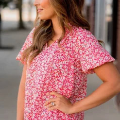 Sassy Floral Puffed Sleeve Blouse -Women's Clothing Store BB 0614 23158bdc 8445 4f0b 941c 03208106d26f 197783