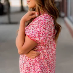 Sassy Floral Puffed Sleeve Blouse -Women's Clothing Store BB 0618 2bd3b243 46f0 4322 a02f fa0ff7ffddb2 176498