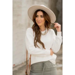 Essential Side Zip Crewneck -Women's Clothing Store BB 0618 b978d77d 3854 4343 b3fe f60179269e2f