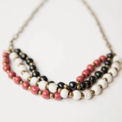 Bel Koz Mixed Triple Twist Clay Necklace