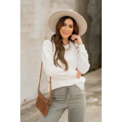 Essential Side Zip Crewneck -Women's Clothing Store BB 0622 3f0f9b83 a885 4c1d 8903 169835f13071