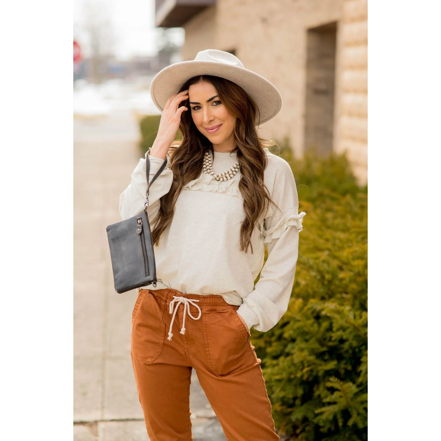 Mid Ruffle Long Sleeve Tee 18 Mid Ruffle Long Sleeve Tee - Image 18