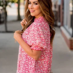 Sassy Floral Puffed Sleeve Blouse -Women's Clothing Store BB 0635 17f58b20 5c5d 4f5b 9291 837c894131ca 800035