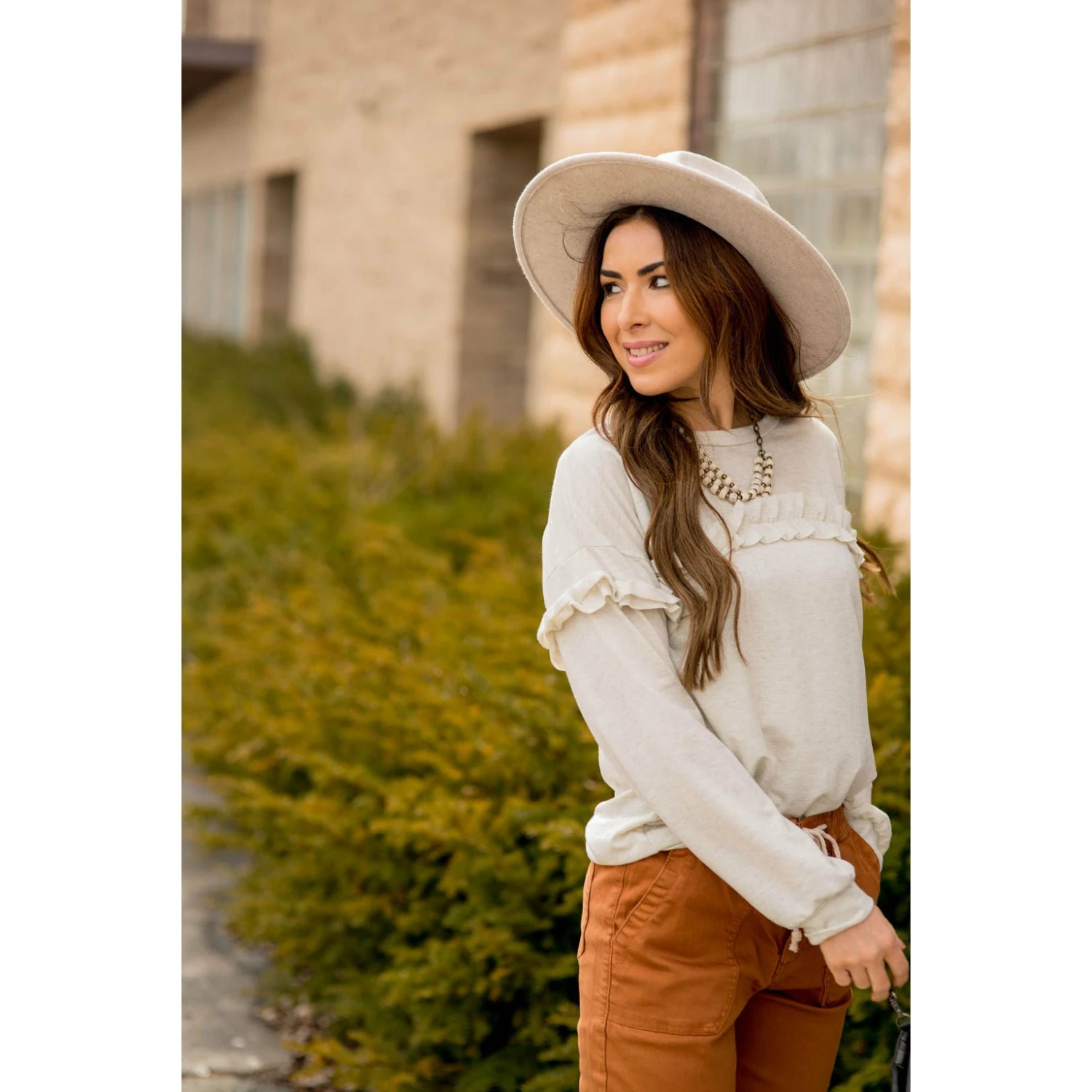 Mid Ruffle Long Sleeve Tee 20 Mid Ruffle Long Sleeve Tee - Image 20