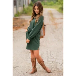 Tie Waist Pocket Sweatshirt Dress -Women's Clothing Store BB 0636 0e391994 2b2c 4772 b9fe bbe9a150877f