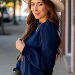 Classy Cinched Detail Blouse -Women's Clothing Store BB 0640 b7cf0755 11b6 4436 8944 38a454075bc4 971325