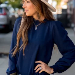 Classy Cinched Detail Blouse -Women's Clothing Store BB 0642 4a96bd50 664b 4e76 bab3 6c6398b695ca 136137