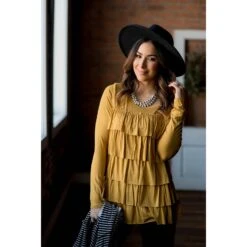 So Soft Ruffle Long Sleeve Tee -Women's Clothing Store BB 0650 ee410563 639f 4c9e 9914 6a6073c45bda
