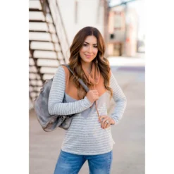 Betsey's Striped Chevron Cowl Neck -Women's Clothing Store BB 0658 f818657e 9088 4acc 8593 0e0ccd9e2888