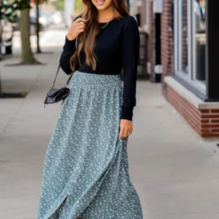 Bouquets Button Accent Maxi Skirt -Women's Clothing Store BB 0675 50c80a84 c1d4 463c 9058 4b03c47b7996 110001