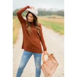 Four Side Button Mid Seam Sweater -Women's Clothing Store BB 0682 13a9b02f a01a 4d2a 80a8 3ba66158737a