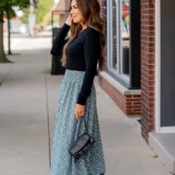 Bouquets Button Accent Maxi Skirt -Women's Clothing Store BB 0682 caef158a 8ace 42c2 8b8d 925eac87bed0 836932