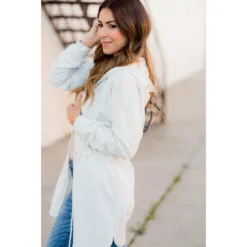 Cinched Zipper Jacket -Women's Clothing Store BB 0686 2316028a 9744 4d59 85c6 dee3f99f37ab