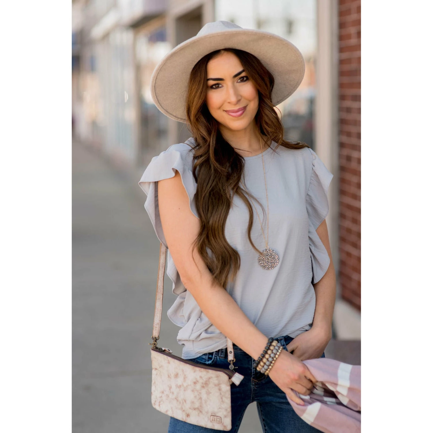 Dressy Flutter Down Blouse 2 Dressy Flutter Down Blouse - Image 2