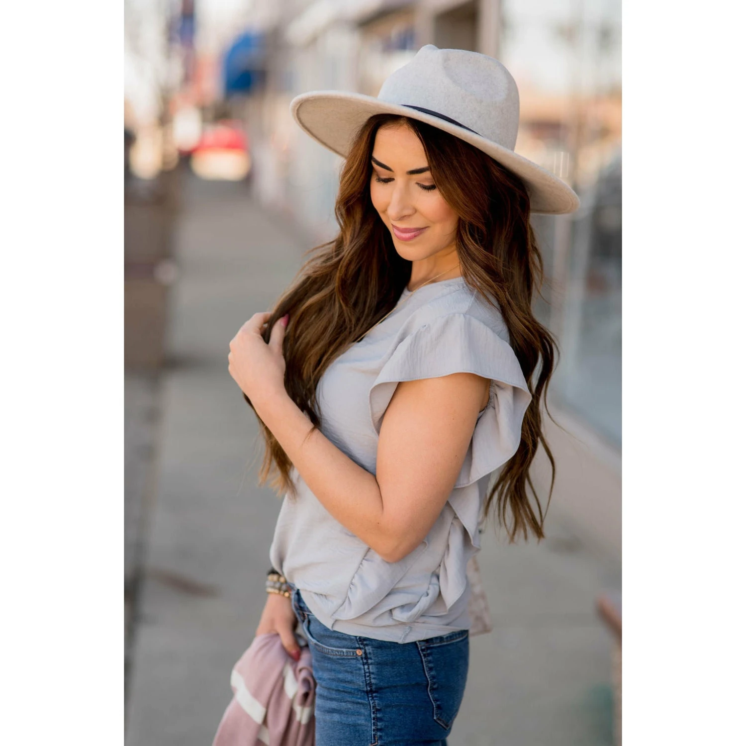 Dressy Flutter Down Blouse 9 Dressy Flutter Down Blouse - Image 9