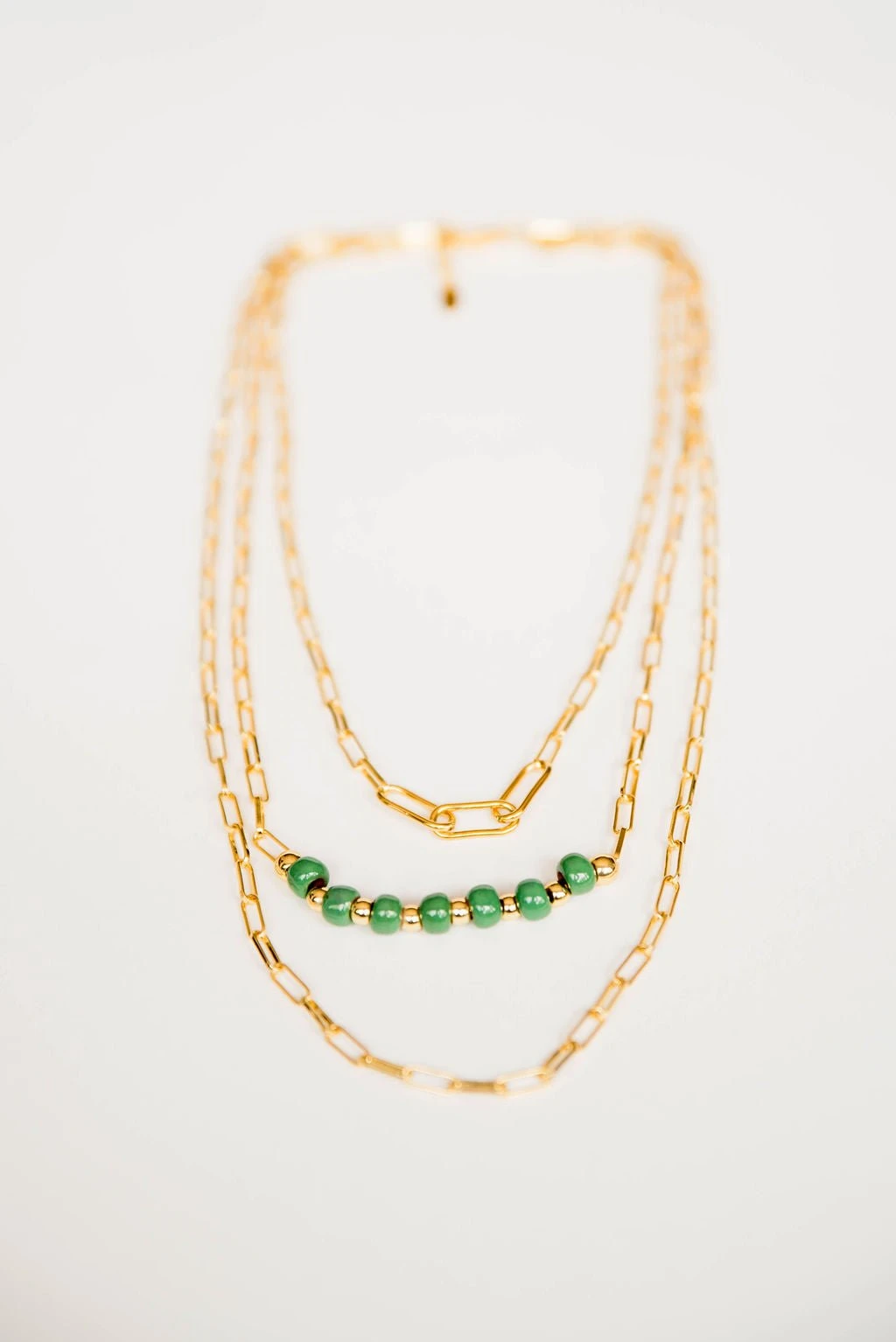 Bel Koz Simple Clay Bead Layered Necklace 6 Bel Koz Simple Clay Bead Layered Necklace - Image 6