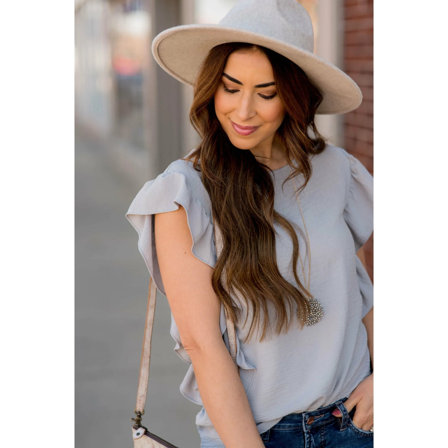 Dressy Flutter Down Blouse 10 Dressy Flutter Down Blouse - Image 10