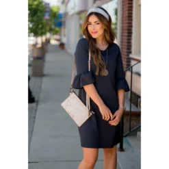 Flutter Sleeve Dress -Women's Clothing Store BB 0726 17231c65 a039 42c2 b73f 1ca0f9872ae7