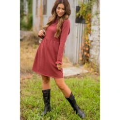 Cinched Ruffle Sleeve Sweatshirt Dress 25 Cinched Ruffle Sleeve Sweatshirt Dress -Women's Clothing Store BB 0727 0bd687ea adce 45db 96af f76437a9dbc0