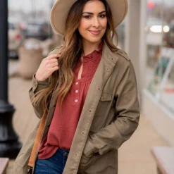 Button Tie Utility Jacket