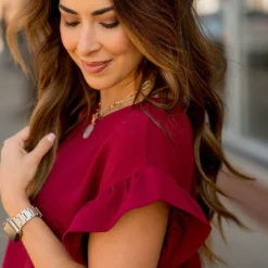 Short Sleeve Flutter Blouse -Women's Clothing Store BB 0764 69f826c4 bd4a 4cf2 972a 17886b136548 342179