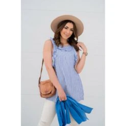 Around The Ruffles Tank -Women's Clothing Store BB 0774