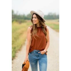 Dressy Ruffle Cinch Tank Blouse -Women's Clothing Store BB 0774 ef409912 ed0f 4539 b0d2 e4359193dc47