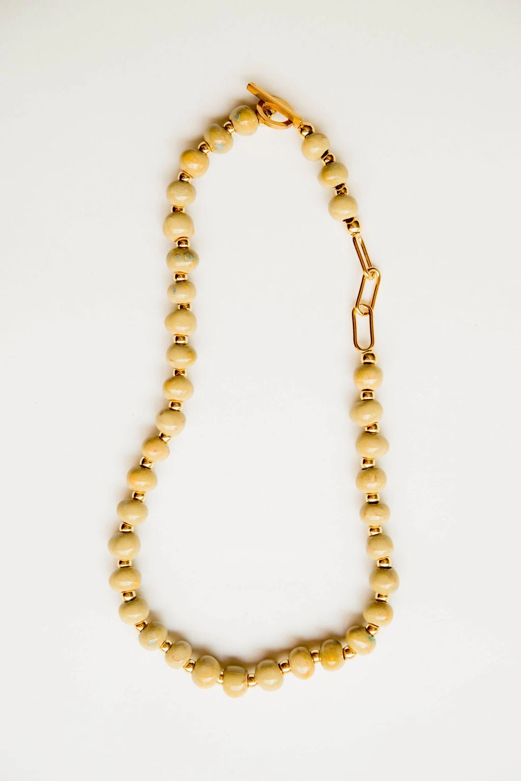 Bel Koz Single Strand Toggle Clay Necklace 1 Bel Koz Single Strand Toggle Clay Necklace