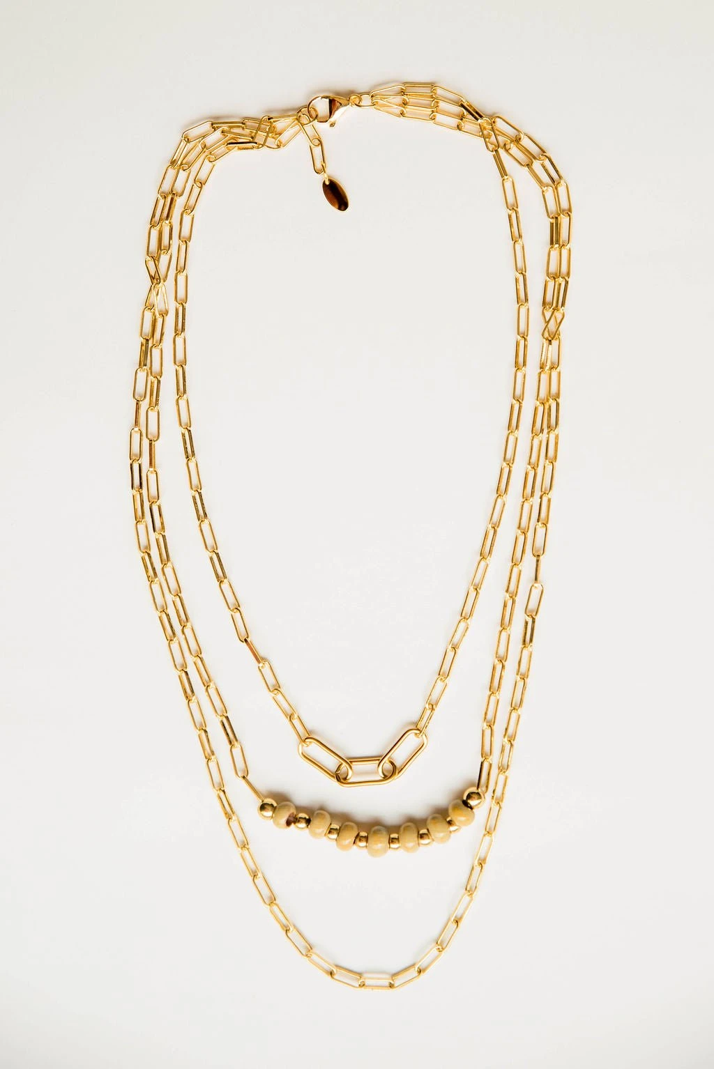 Bel Koz Simple Clay Bead Layered Necklace 7 Bel Koz Simple Clay Bead Layered Necklace - Image 7