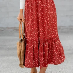 Speckled Ruffle Bottom Midi Skirt -Women's Clothing Store BB 0816 08082231 2f57 4c5c 9484 3cd43e31f1a4 900891