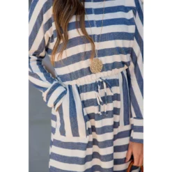 Mixed Striped Long Sleeve Dress -Women's Clothing Store BB 0816 e41ec2c0 3a84 4fd1 9fc7 03562ab3f47d