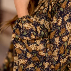 Blossoms Cinched Trim Blouse -Women's Clothing Store BB 0817 4847b13c bead 4a1a 901b 040c3e01cd27 748623