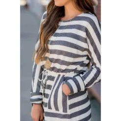 Mixed Striped Long Sleeve Dress -Women's Clothing Store BB 0836 f656cf9d d71c 492c b0f6 f6b45ea4e21e