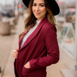 Woven Pocket Blazer -Women's Clothing Store BB 0860 69e26075 0bdf 4e79 a92b 7b59bee5f3aa 556118