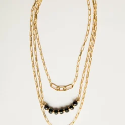 Bel Koz Simple Clay Bead Layered Necklace 18 Bel Koz Simple Clay Bead Layered Necklace -Women's Clothing Store BB 0865 340586