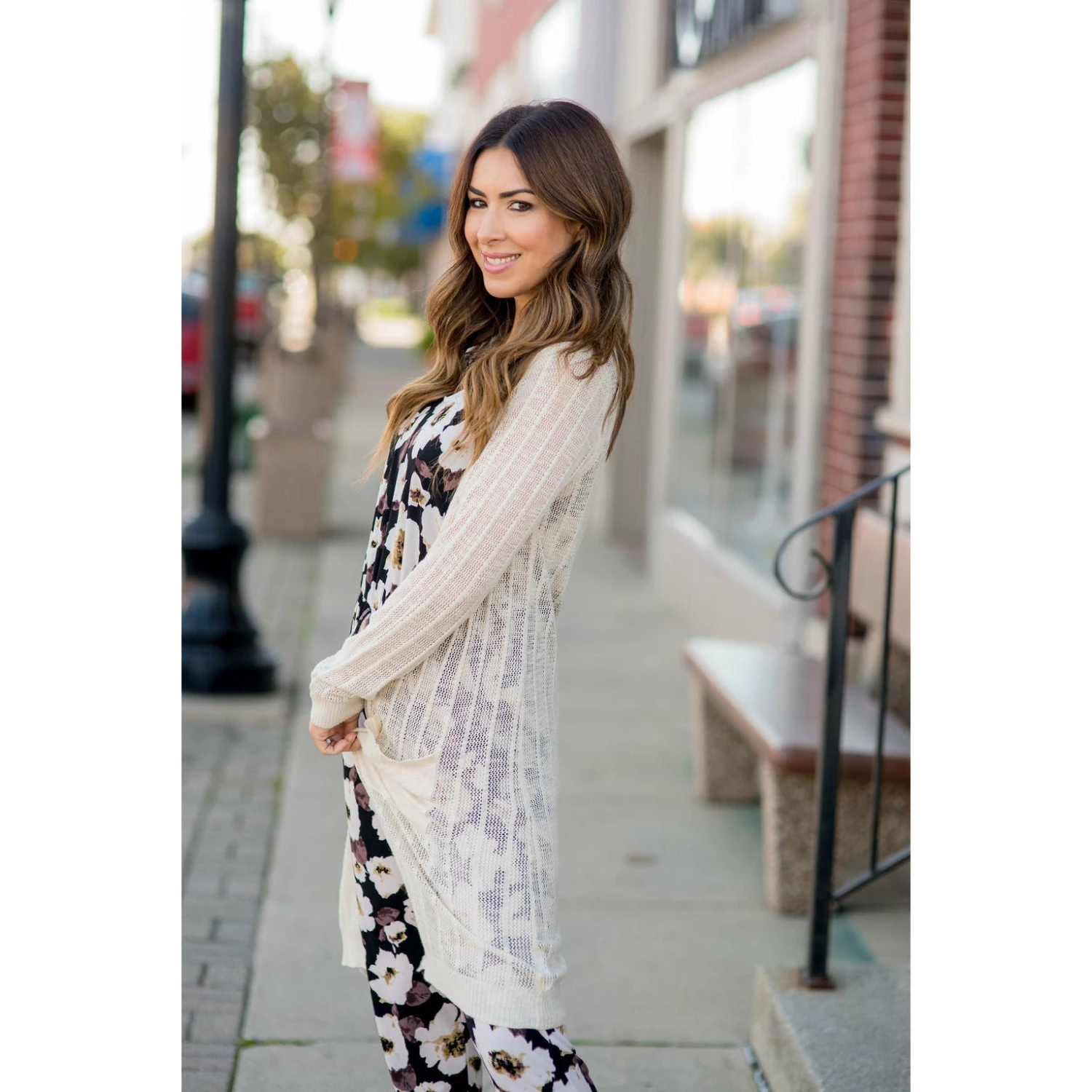 Vertical Striped Tissue Tunic Cardigan 4 Vertical Striped Tissue Tunic Cardigan - Image 4