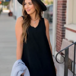 Ruffle V-Neck Tunic Tank