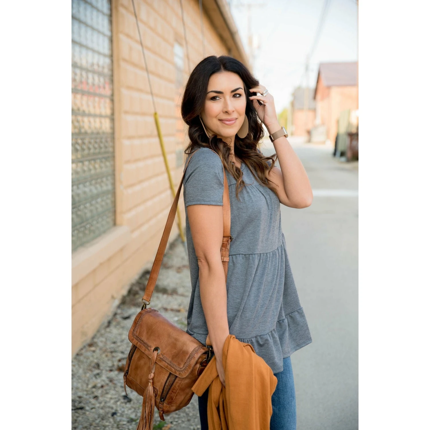 Tiered Ruffle Bottom Tee 6 Tiered Ruffle Bottom Tee - Image 6