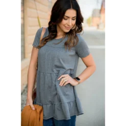 Tiered Ruffle Bottom Tee