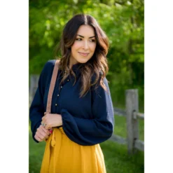 Button Front Blouse -Women's Clothing Store BB 0954 3695f6e7 b8c8 457d b42c 935b52d3e603