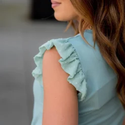 Swiss Dot Flutter Trim Tank -Women's Clothing Store BB 0959 225bfbe8 7650 436f b299 c31a45b3be7c 892954