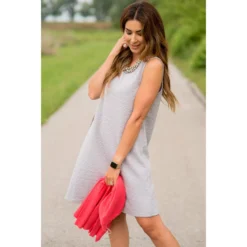 Sleeveless Textured Swing Dress 26 Sleeveless Textured Swing Dress -Women's Clothing Store BB 0964 56dbde61 630f 4ef2 8647 519bde0b9518